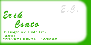 erik csato business card