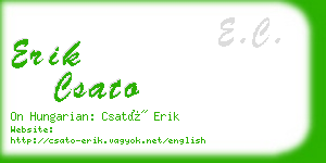 erik csato business card